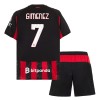 Camisola + Calções AC Milan Gimenez 7 Criança Equipamento 1ª 2025-26